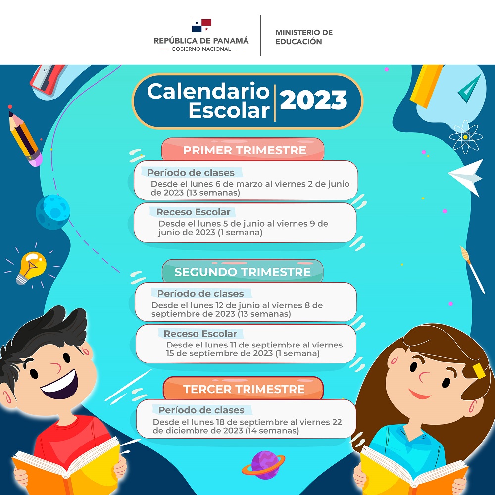 Ministerio de Educación da a conocer Calendario Escolar 2023