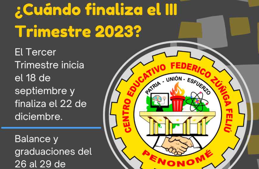 ¿Cuándo finaliza el tercer trimestre?